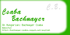 csaba bachmayer business card